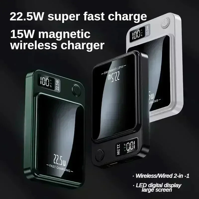Lenovo Wireless Magnetic Power Bank 500000mAh 22.5w Super Fast Charging Portable External Battery Powerbank  For Iphone Samsung