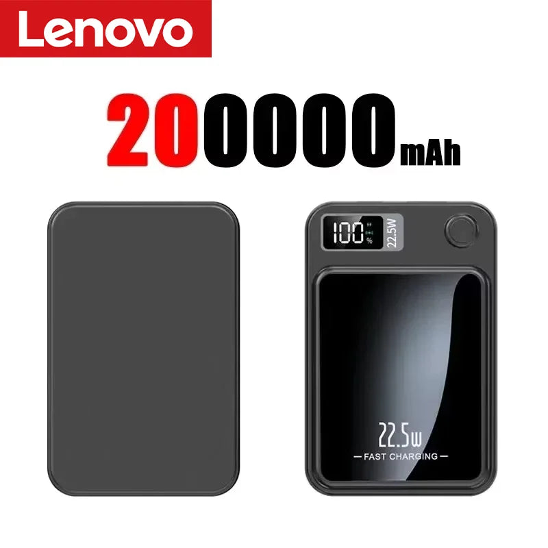 Lenovo Wireless Magnetic Power Bank 500000mAh 22.5w Super Fast Charging Portable External Battery Powerbank  For Iphone Samsung
