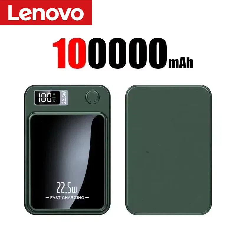 Lenovo Wireless Magnetic Power Bank 500000mAh 22.5w Super Fast Charging Portable External Battery Powerbank  For Iphone Samsung
