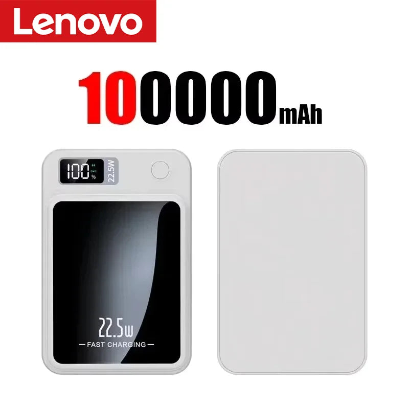 Lenovo Wireless Magnetic Power Bank 500000mAh 22.5w Super Fast Charging Portable External Battery Powerbank  For Iphone Samsung